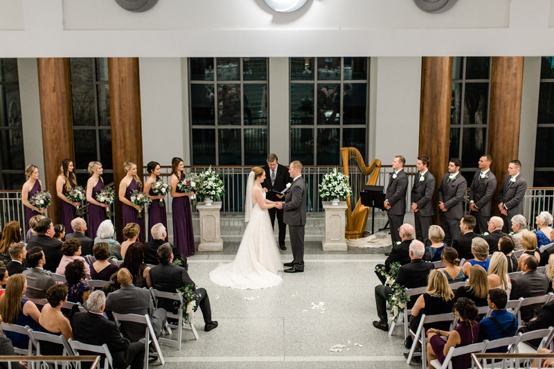 photo of a  wedding ceremony at the library