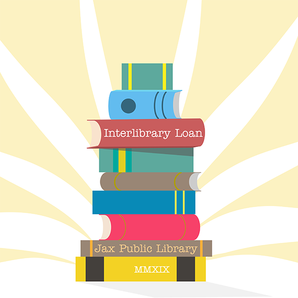 Stack of books representing Interlibrary Loan at the Library