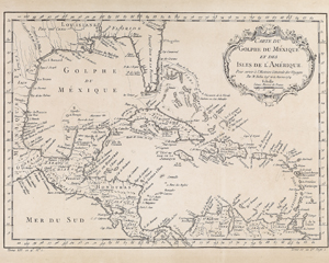 photo of a map of the Gulf of Mexico from the Map Collection at Main Library