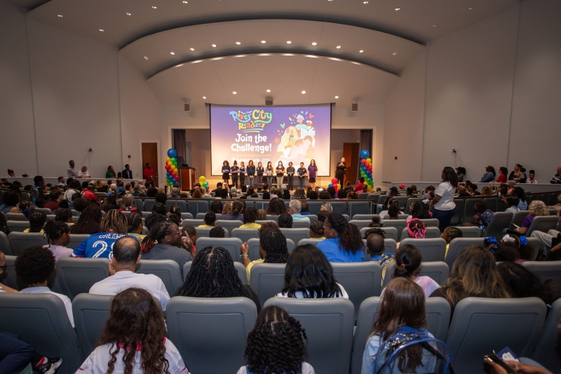 River City Readers event in the auditorium