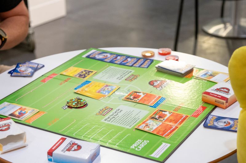A Pokémon Trading Card Game in progress