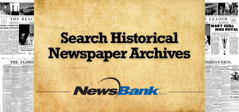 Search historical newspaper archives on Newsbank