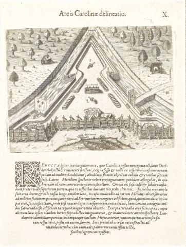 Plate X. Picture of Fort Caroline