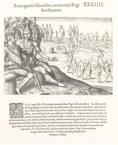 Plate XXXIV. First-Born Children Sacrificed with Solemn Ceremonies