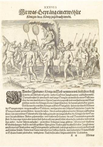 Plate XXXVII. The Pomp with Which the Queen-Elect is Brought to the King