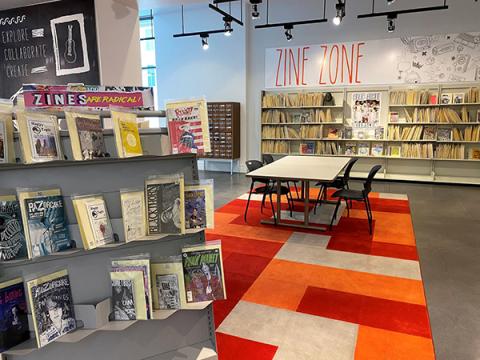 zine collection, ground floor, Main library
