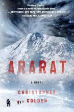 Ararat by Christopher Golden. Cover shows a snow capped mountain and hikers walking toward it.