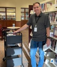 Volunteer Eric at the San Marco Library.