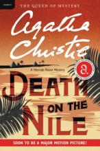 Death on the Nile by Agatha Christie. Cover shows a stylized river scene.