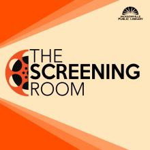 The Screening Room logo includes a film reel and a projected beam of light.
