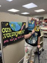 Volunteer Jack at Webb Wesconnett Library.