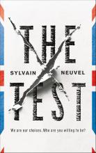 The Test by Sylvain Neuvel. Cover looks like it's been cut in an X pattern.