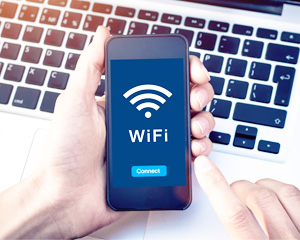 Cell phone connec to the wifi at Jacksonville Public Library